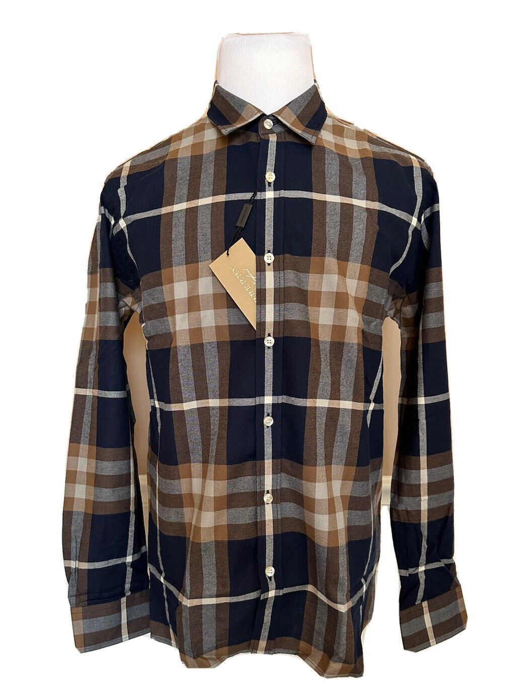 Neu mit Etikett: 390 $ Burberry Herren-Hemd Richard Cotton Button-Up 2XL 8994883