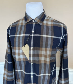 Мужская хлопковая рубашка на пуговицах Burberry Richard, размер 2XL, 390 долларов (NWT) 8994883