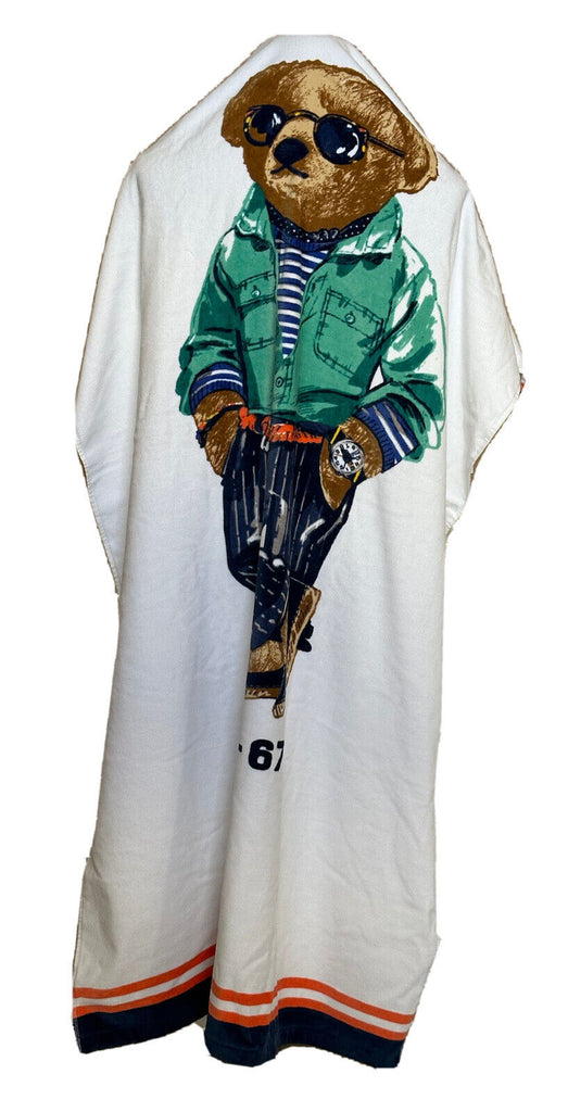 Пляжное полотенце Polo Bear от Ralph Lauren Bear, белое/синее, 35x66 