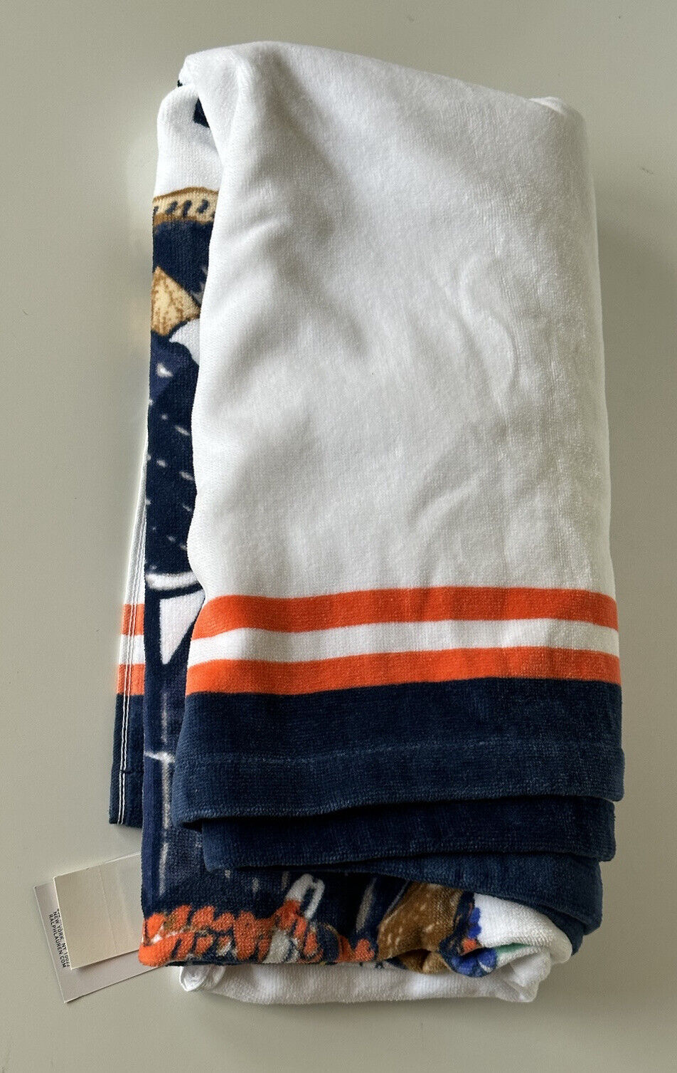 Polo Bear by Ralph Lauren Bear Beach Towel White/Blue 35x66