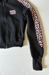 NWT $925 Женская куртка-джоггер с принтом Versace Greca, черная, размер 5 1002080 Италия 