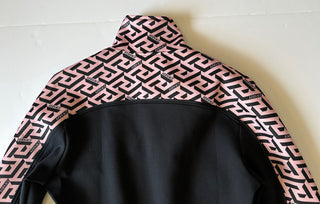 NWT $925 Женская куртка-джоггер с принтом Versace Greca, черная, размер 5 1002080 Италия 
