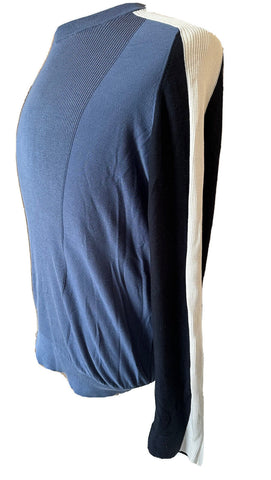 Мужской синий/черный/белый шелковый/хлопковый свитер Emporio Armani среднего размера (3XL) 