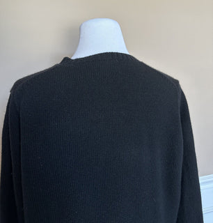 Emporio Armani Herrenpullover aus blau/schwarz/weißer Seide/Baumwolle, passend für Medium (3XL) 