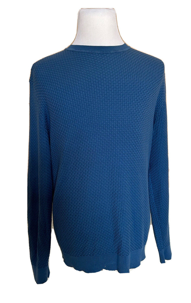 Мужской синий хлопковый свитер Emporio Armani 2XL 