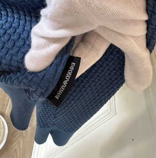 Мужской синий хлопковый свитер Emporio Armani 2XL 