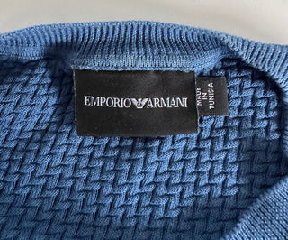 Мужской синий хлопковый свитер Emporio Armani 2XL 