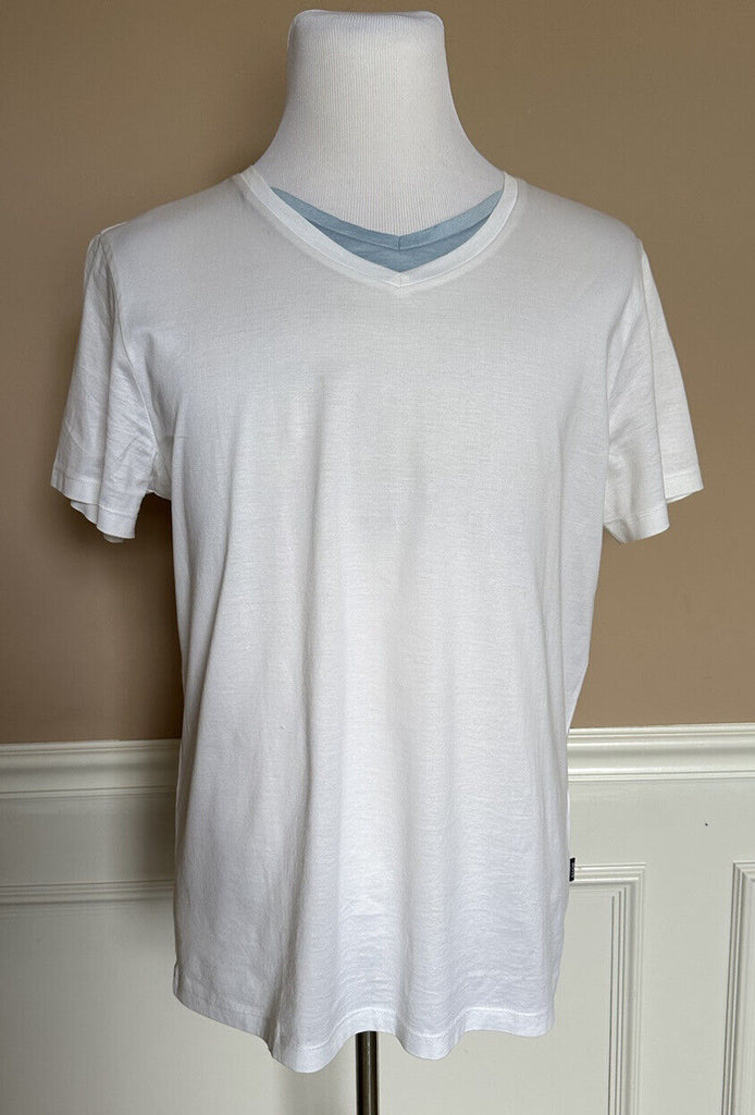 Boss Hugo Boss Black Label V-neck White Cotton T-shirt XL - Slim Fit