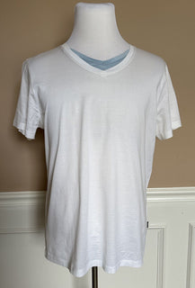 Boss Hugo Boss Black Label V-neck White Cotton T-shirt XL - Slim Fit