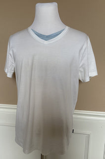 Boss Hugo Boss Black Label V-neck White Cotton T-shirt XL - Slim Fit
