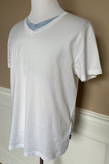 Boss Hugo Boss Black Label V-neck White Cotton T-shirt XL - Slim Fit