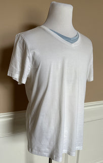 Boss Hugo Boss Black Label V-neck White Cotton T-shirt XL - Slim Fit