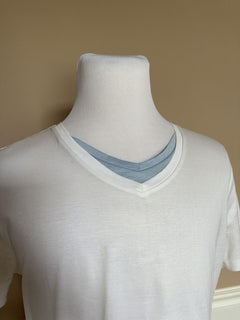 Boss Hugo Boss Black Label V-neck White Cotton T-shirt XL - Slim Fit