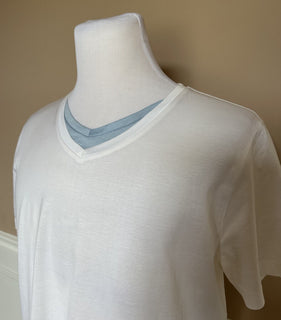 Boss Hugo Boss Black Label V-neck White Cotton T-shirt XL - Slim Fit