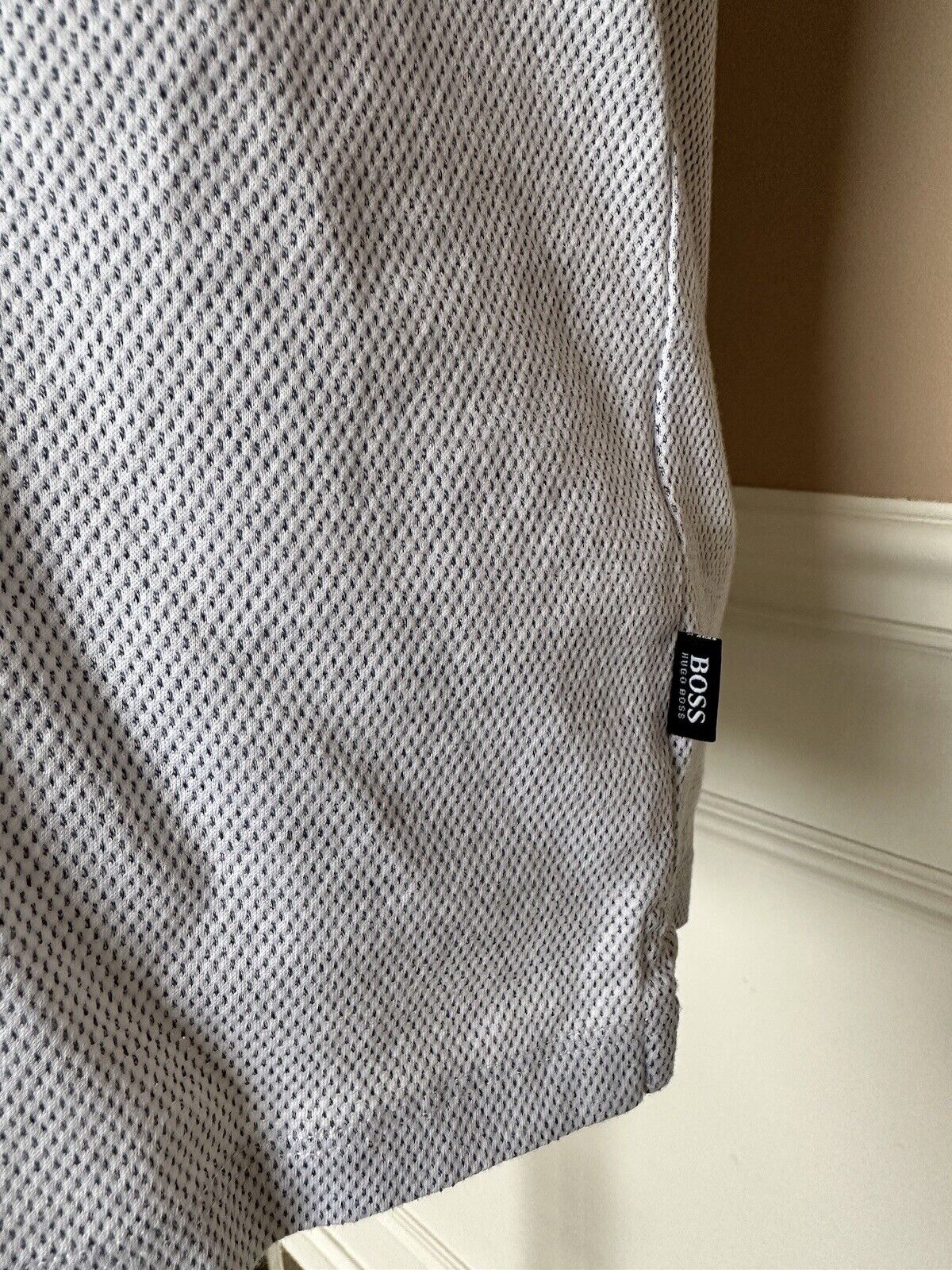Boss Hugo Boss Black Label Whit/Blue Short Sleeve Polo Shirt L (Fits like S-M)