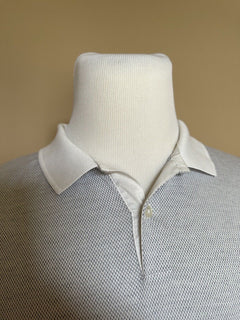 Boss Hugo Boss Black Label Whit/Blue Kurzarm-Poloshirt L (passt wie SM)