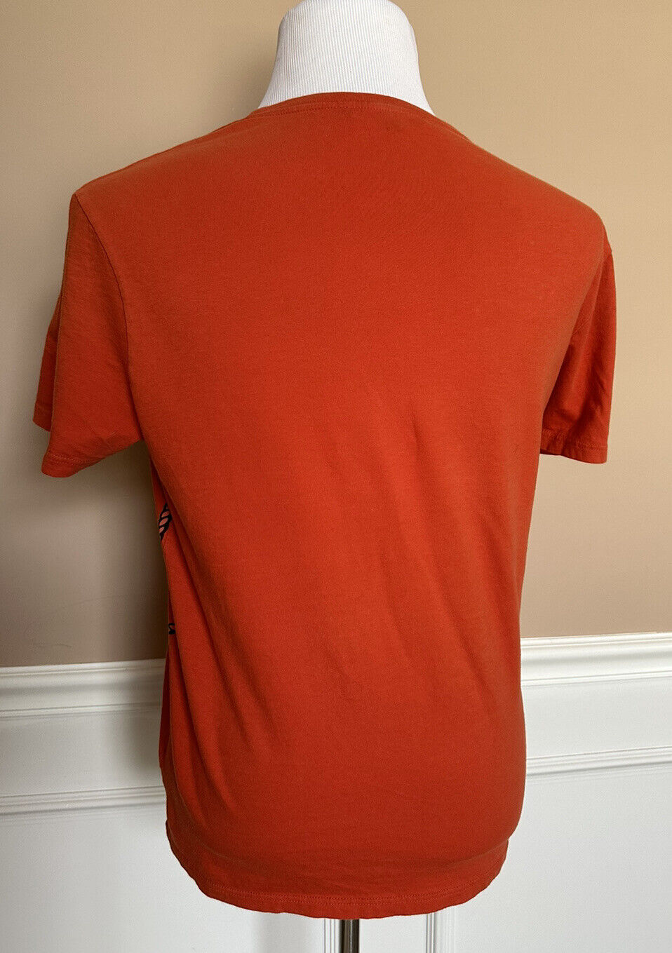 Gucci GG Print Orange Crew Neck Short Sleeve T-Shirt Medium