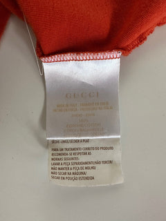 Оранжевая футболка с короткими рукавами и принтом Gucci GG, средний размер 