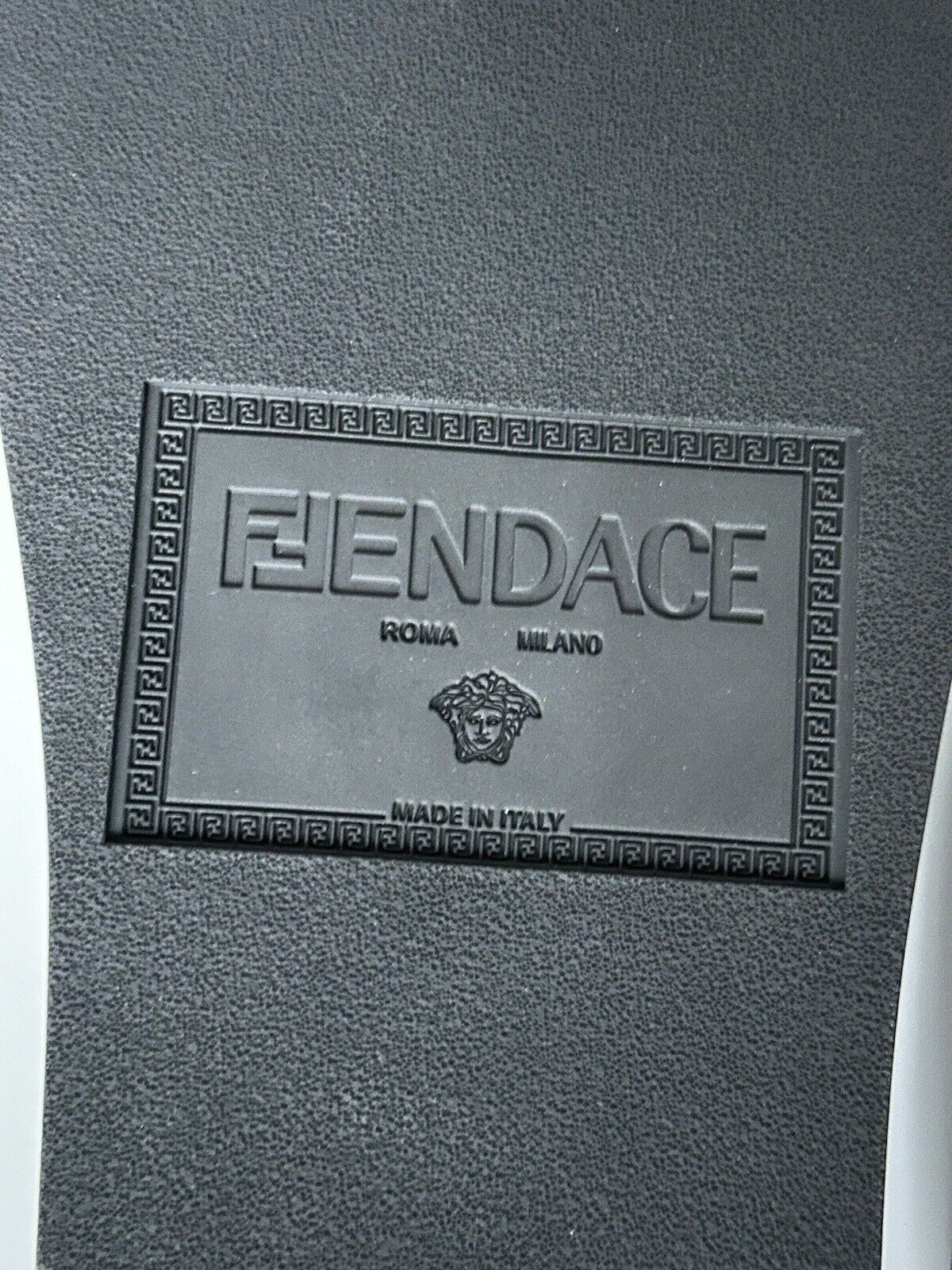 NIB 520 долларов США Fendace Резиновые шлепанцы Fendi&amp;Versace, черные 11 US/10 UK IT 7X1551 