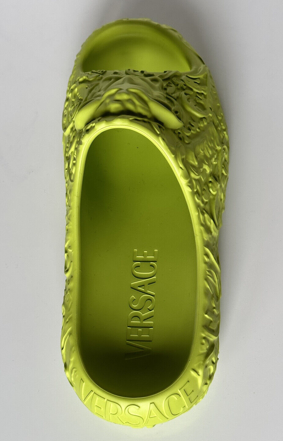 NIB $525 Versace Medusa Head Slides Pool Sandals Green 14 US (47 Eu) 1005746 IT