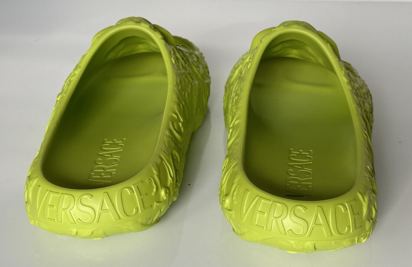 NIB $525 Versace Medusa Head Slides Pool Sandals Green 7 US (40 Eu) 1005746 IT
