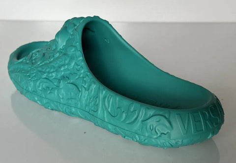 NIB 525 $ Versace Medusa Head Slides Pool-Sandalen Türkis 9 US (42) 1005746 IT 