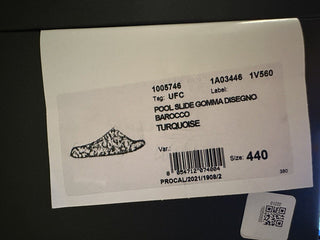 NIB Сандалии для бассейна Versace Medusa Head Slides Бирюзовые 11 US (44) 1005746 IT 