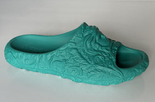 NIB Сандалии для бассейна Versace Medusa Head Slides Бирюзовые 11 US (44) 1005746 IT 