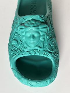 NIB Сандалии для бассейна Versace Medusa Head Slides Бирюзовые 11 US (44) 1005746 IT 