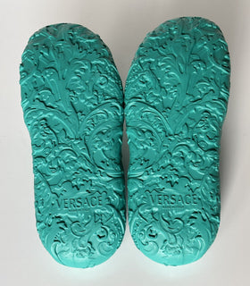 NIB Сандалии для бассейна Versace Medusa Head Slides Бирюзовые 11 US (44) 1005746 IT 