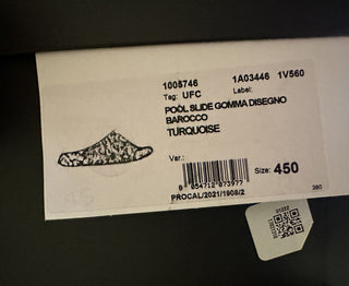 NIB Сандалии для бассейна Versace Medusa Head Slides Бирюзовые 12 US (45) 1005746 IT 