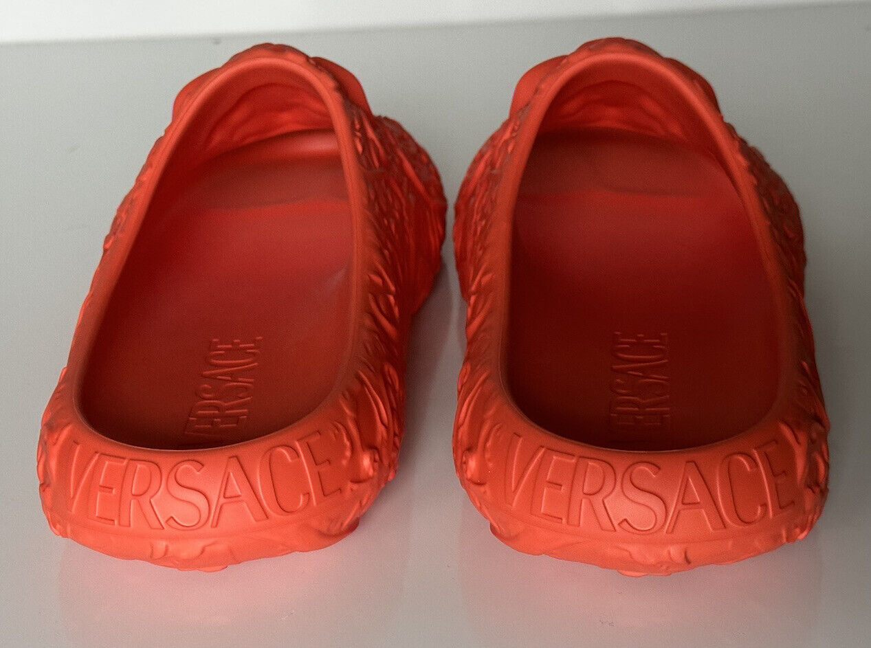 NIB $525 Versace Medusa Head Slides Pool Sandals Orange 10 US (43) 1005746 IT