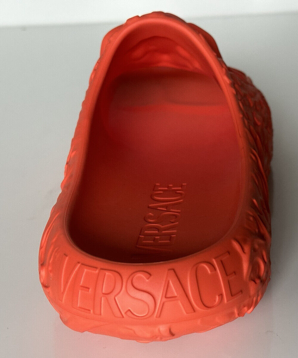 NIB $525 Versace Medusa Head Slides Pool Sandals Orange 10 US (43) 1005746 IT