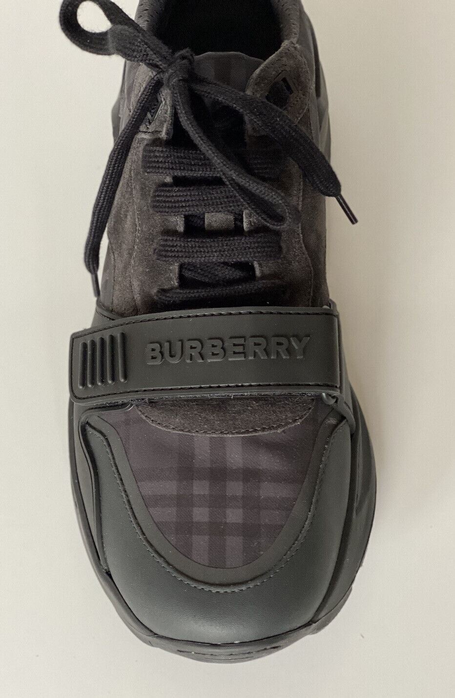 NIB Мужские темно-серые кроссовки Burberry Ramsey Check 13 US (46 EU) 8042200 IT 