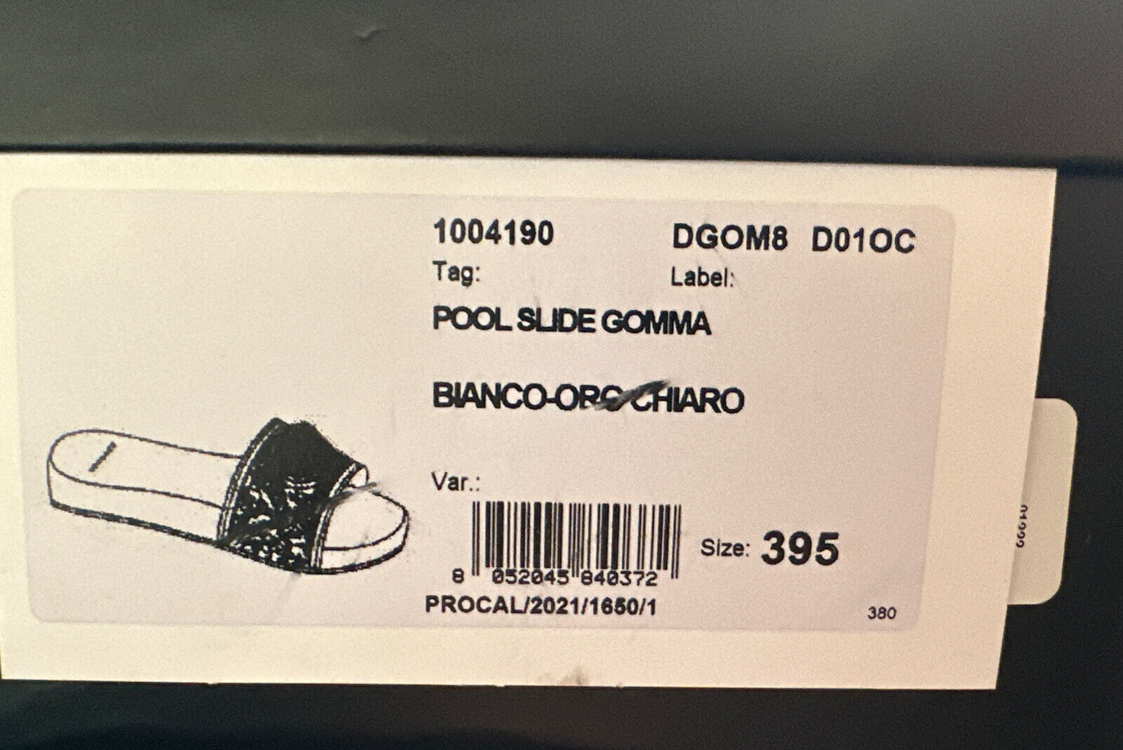 NIB $425 Versace Medusa Head Slides Sandals White 9.5 US (39.5) DSR262CN 1003190