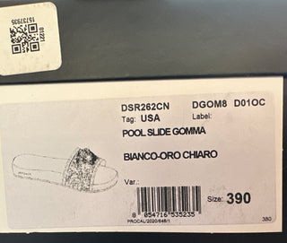 NIB 425 долларов США Versace Босоножки-шлепанцы Medusa Head White 9 US (39 EU) DSR262CN IT 