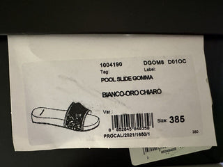 NIB Сандалии Versace Medusa Head, белые, 8,5 долларов США (38,5 ЕС) DSR262CN IT, 425 долларов США 