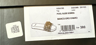 NIB 425 долларов США Versace Босоножки-шлепанцы Medusa Head White 8 US (38 EU) DSR262CN IT 