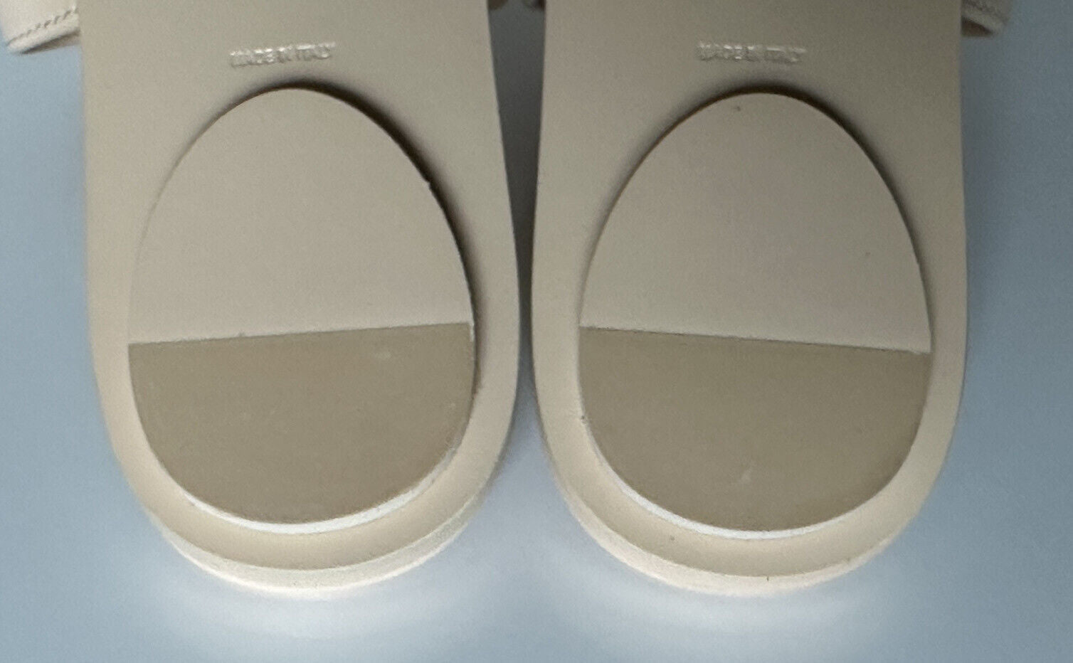 NIB Burberry Open Toe Women's Peach Leather Slides Sandals 7.5 (37.5) 8047843 IT