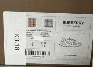 NIB Burberry Ramsey Мужские синие кроссовки Oceanic 8 US (41 EU) 8045534 Италия 