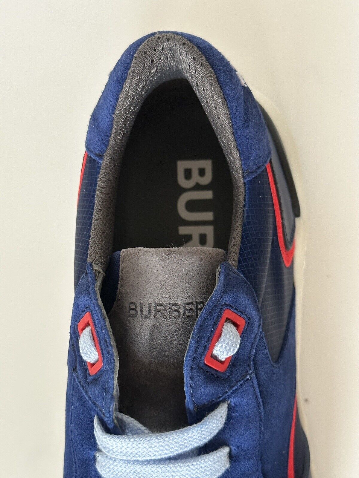 NIB Burberry Ramsey Men's Oceanic Blue Sneakers 8 US (41 Eu) 8045534 Italy