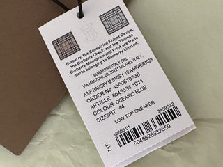 Мужские синие кроссовки Burberry Ramsey NIB Oceanic Blue 11 US (44 EU) 8045534 Италия 