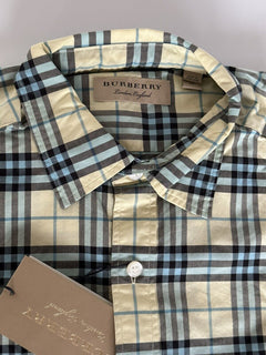 Мужская хлопковая рубашка на пуговицах на пуговицах мелового цвета Burberry Brit стоимостью 330 долларов США 4061808