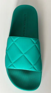 NIB 420 долларов США Bottega Veneta Женские матовые резиновые зеленые шлепанцы 10 (40) 640051