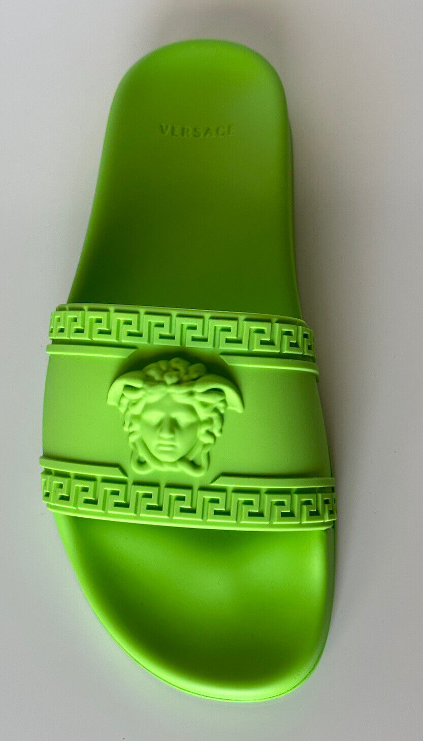 NIB Versace Босоножки-шлепанцы Medusa Head Neon Green 6 США (39 евро) DSU5883 Италия 