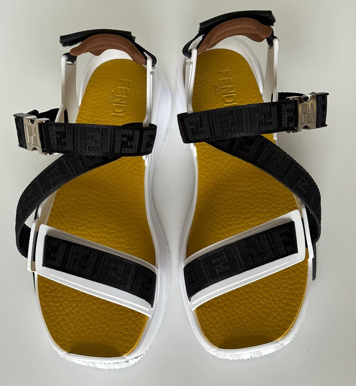 NIB $895 Fendi Men's FF Strapped Sandals 11 US/ 10 UK Italy 7X1503