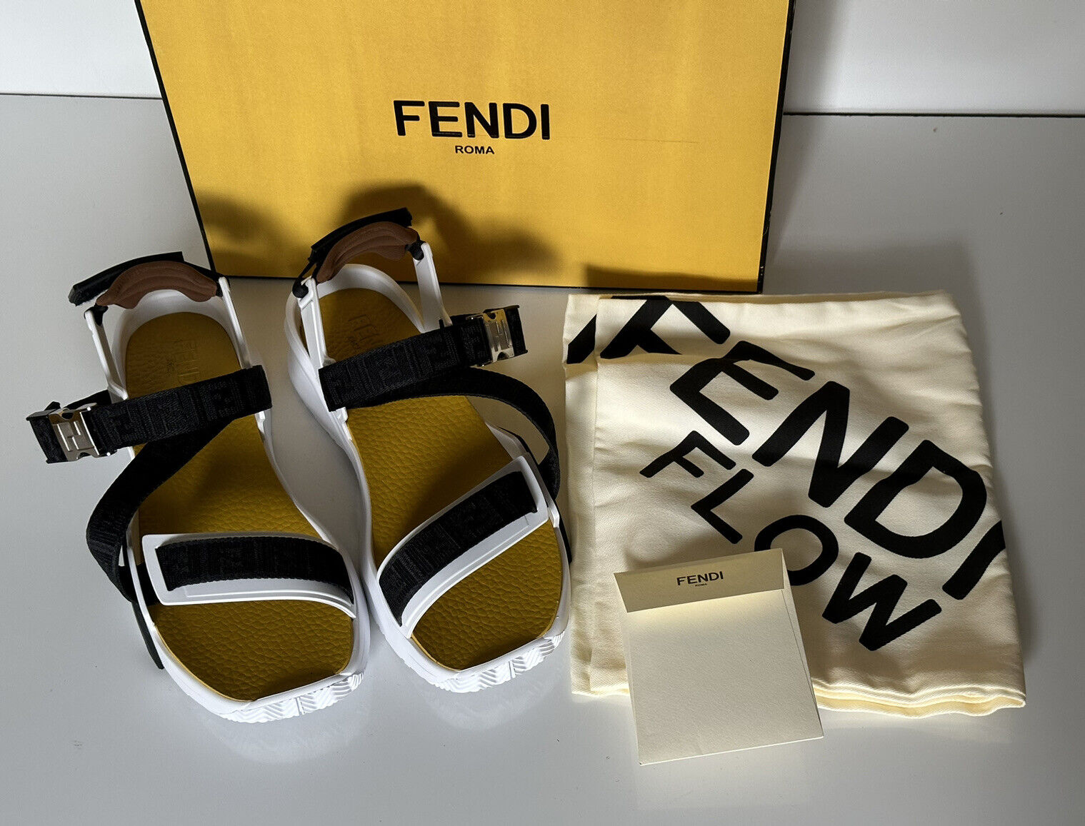 Мужские сандалии Fendi с ремешками FF 895 долларов США 11 США/10 Великобритания Италия 7X1503 