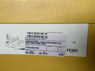 Мужские черные сандалии Fendi с ремешком FF 895 долларов США 12 США/ 11 Великобритания Италия 7X1503