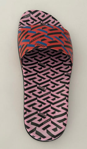 NIB Versace Damen Greca Signature Slides Sandalen 8 US (38 Eu) 1004191 Italien 