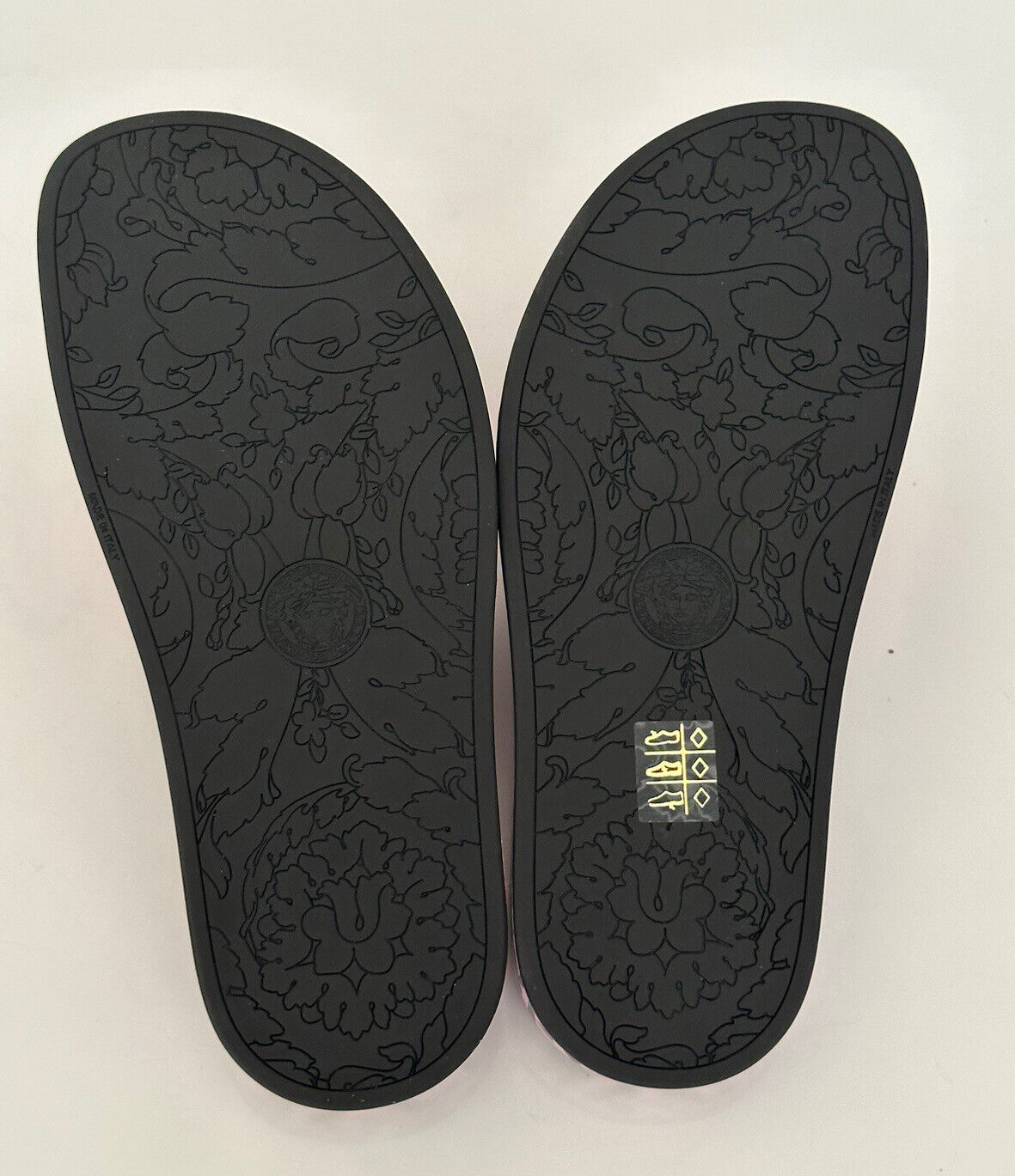 NIB Versace Damen Greca Signature Slides Sandalen 9 US (39 Eu) 1004191 Italien 